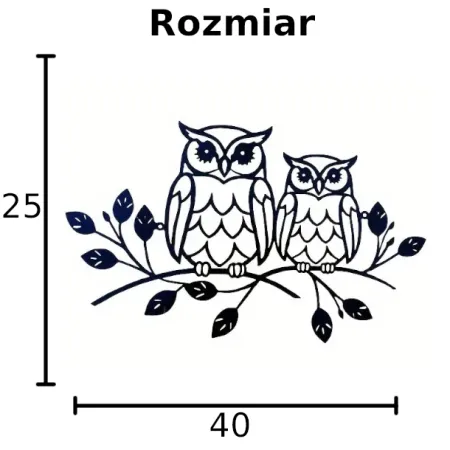 Sowy geometryczne DEKORACJA ŚCIENNA obraz na ścianę